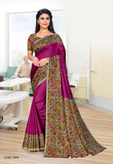 Polished Italian SIlk Uniform Saree