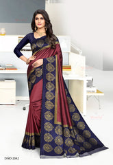 Polished Italian SIlk Uniform Saree