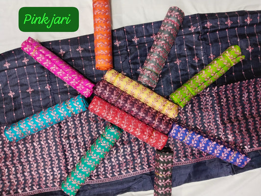 Pink Zari 1 Mtrs Blouse in 12 Pcs Pack