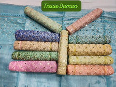 Tissue Daman Blouse 1 Mtrs Cut 12 Pcs Pack