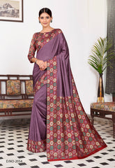 Polished Italian SIlk Uniform Saree