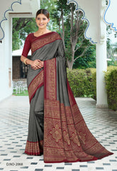 Polished Italian SIlk Uniform Saree