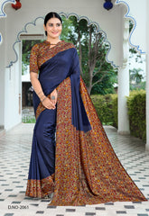 Polished Italian SIlk Uniform Saree