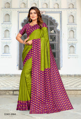 Polished Italian SIlk Uniform Saree