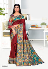 Polished Italian SIlk Uniform Saree