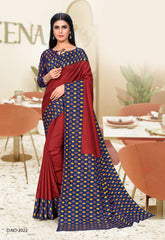 Polished Italian SIlk Uniform Saree