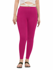 Ankle Leggings - Dark Magenta