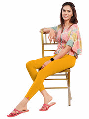 Ankle Leggings - Mango Yellow