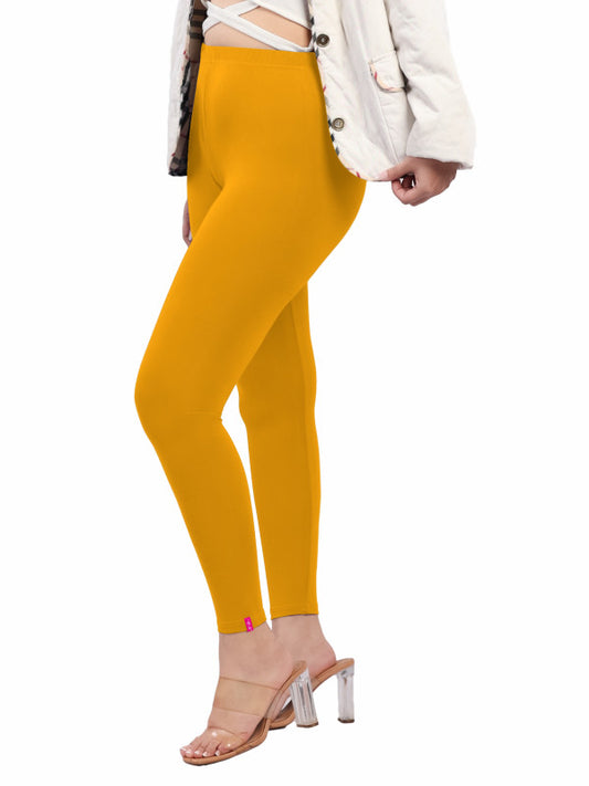 Ankle Leggings - Mango Yellow