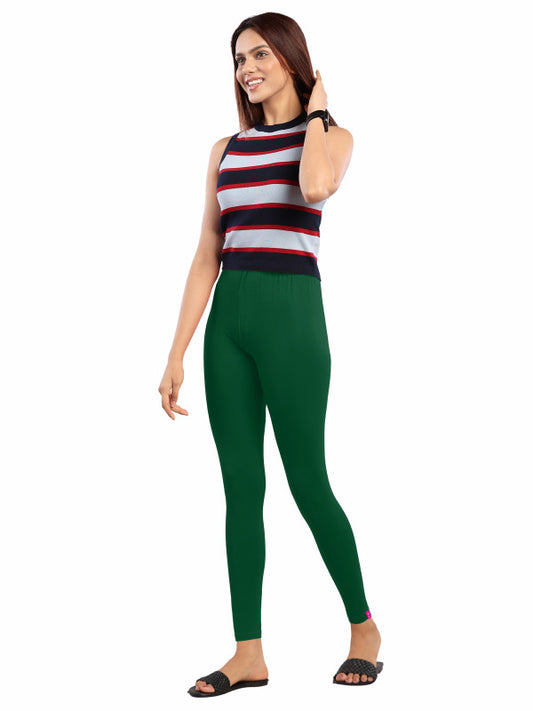 Ankle Leggings  - Bottle Green