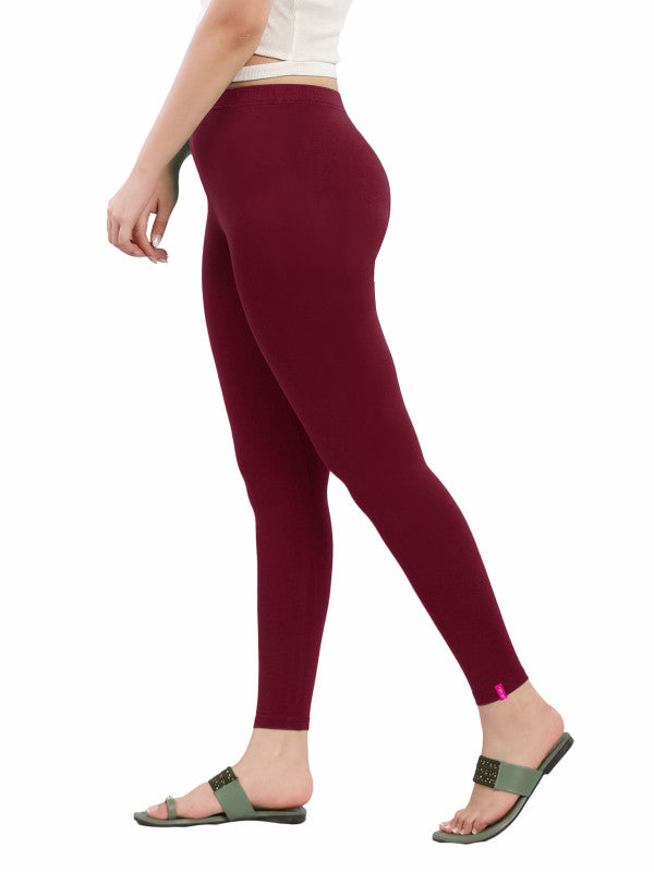 Ankle Leggings -Wine